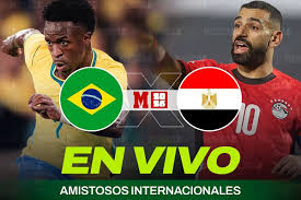Brasil vs Egipto EN VIVO Hoy. Partido de Vinícius vs Salah rumbo al Mundial 2026