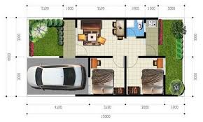 Contoh gambar denah rumah 2 lantai ukuran 7 x 10 meter. 5 Desain Rumah Minimalis Type 36 Terbaru 2020