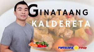 Ginataang Kaldereta How To Cook Pork Kaldereta Sa Gata Youtube