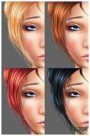 Hair Tutorial Digital Painting Digital Painting Tutorials Photoshop Tutorial Drawing