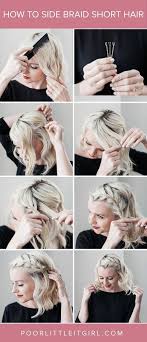 How To Do A Side Braid On Short Hair Poor Little It Girl Short Hair Tutorial Braids For Short Hair Medium Hair Styles
