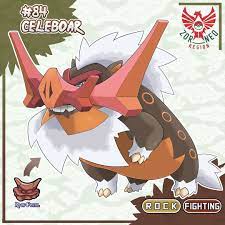 Zorneo Region No Instagram Your Roof Fossil Has Been Revived Into Celeboar The Gallant Pokemon Despite Its Fearsome Look It Is Hig Pokemon Fossil Revival