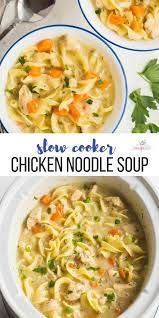 This Slow Cooker Creamy Chicken Noodle Soup Is So Easy To Make And Big On Flavor A Hearty C Hearty Soup Recipes Soup Recipes Slow Cooker Crockpot Soup Recipes