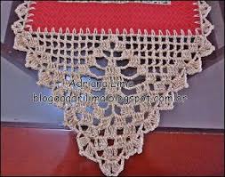 Caminho De Mesa De Tecido Com Barrado De Croche Adriana Lima Caminhos De Mesa Com Barrado De Croche Bico De Croche Bicos De Croche Simples Panos De Croche
