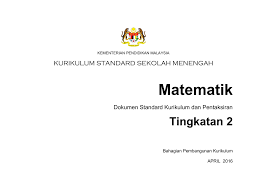 Form 2 / tingkatan 2 +. Dskp Kssm Matematik Tingkatan 2