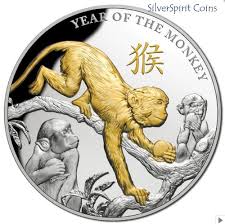 2016 Year Of The Monkey Gold Plated 5oz Silver Proof Coin Year Of The Monkey Silver Coins Hobo Art
