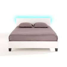 Conforama réunion, achat en ligne de meuble et mobilier, cuisine, articles de décoration, électroménager, image et son, informatique. Lit Adulte 140x190 Cm Avec Led Bloom Light Coloris Blanc Vente De Lit Adulte Conforama