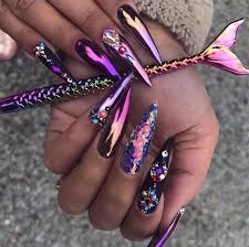 follow irieshoecloset nails naildesigns coffin coffinnails stilettonails stiletto naildesign stilettos ombre om verchromte nagel nagel gel nail swag