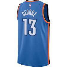 Outerstuff paul george oklahoma city thunder #13 blue youth road replica jersey. Nike Nba Oklahoma City Thunder Paul George Road Swingman Jersey Fur 75 00 Kicksmaniac Com