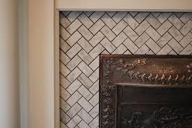 Black And White Mosaic Tile Fireplace Back On Festive Road Fireplace Progress Fireplace Tile Fireplace Tile Surround Fireplace Remodel