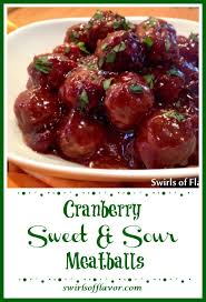 Cranberry Sweet Sour Meatballs Recipe Swirls Of Flavor Recipe Sweet And Sour Meatballs Meatballs Recipes
