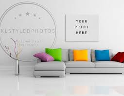 Canvas Mockup Single Canvas Art Display Photoshop Template Empty Room Styled Photography Psd File Death Star Wall Decal Star Wars Wall Decal Geek Decor