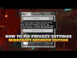Select profile & system > settings > account > privacy & online safety > xbox privacy. Video How To Fix In Mcpe Change Privacy Safety Setting Of Xbox To Play With Server
