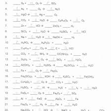 Balancing Equation Worksheets With Answers Balancing Equations Chemical Equation Worksheets