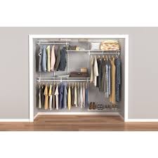 Hang rods attach to the superslide shelving for continuous slide for clothes hangers. Closetmaid Shelftrack 5ft To 8ft Closet Organizer Kit White Overstock 10581832