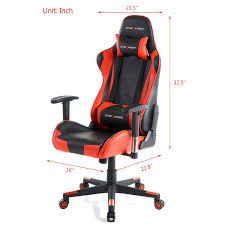 Gtracing Gaming Office Chair Game Racing Ergonomic Backrest And Seat Height Adjustment Computer Chair With Pillow Sport Chair Gaming Chair Furniture Collection