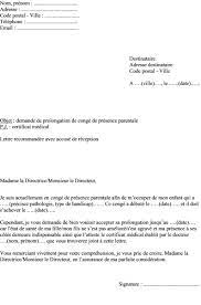 Ils peuvent également modifier l'option en cours de congé. Exemple De Lettre Prolongation Conge Parental Le Meilleur Exemple