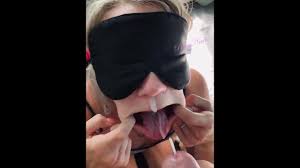 Slow motion 3-day cumshot down the throat