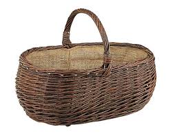 Panier Osier Brut Avec Toile Jute Panier Panier Bois Osier