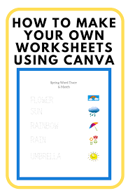 How To Make Your Own Worksheets Using Canva Canvas Learning Management System Kindergarten Math Worksheets Free Kindergarten Math Worksheets