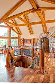 Staircase By Wisconsin Log Homes Www Wisconsinloghomes Com Log Homes Log Home Interiors Rustic House