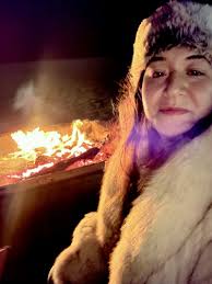 In case you didn't know… today is the Persian New Year 🍾🎉 It's tradition  to jump over a fire, so of course- pull up to the beach in a fur coat (pray