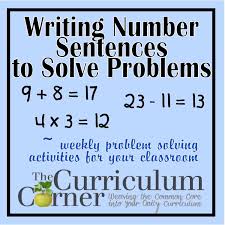 Write A Number Sentence Problem Solving Math Word Problems Math Problem Solving Strategies Calendar Math