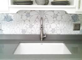 Art nouveau marabou stone marble tile mural backsplash 28x16 william morris. Art Deco Kitchen Backsplash Contemporary Kitchen New York By 112 Glass House Houzz Ie