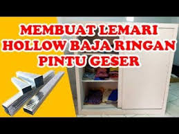 Jadi total biaya rangka atap baja ringan untuk rumah 6 x 10 m2 adalah rp 22 juta 230 ribu. Membuat Lemari Pakaian Minimalis Pintu Geser Hollow Baja Ringan Youtube Pembuatan Lemari Lemari Pintu Lemari Geser