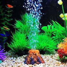 Super Sucker Mounted Volcano Shape Aquarium Ornament Fish Tank Bubbles Maker Unbranded Fish Tank Decorations Aquarium Ornaments Fish Tank Lights
