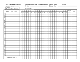 New Free Printable Attendance Chart Konoplja Co