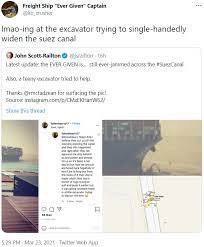 Tugs and diggers have so far failed to dislodge the massive container ship ever given stuck in the suez canal on wednesday, increasing the chances of. Zbrcer8r273ubm