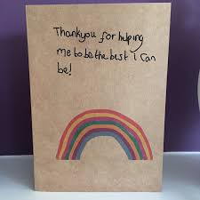 Inspirational Teacher Thank You Card Appreciation Rainbow Etsy Teacher Thank You Cards Teacher Thank You Teachers Day Card