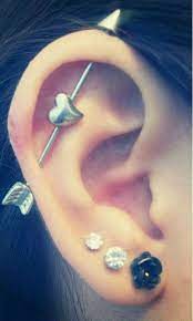 Ear Piercings Including An Industrial Piercing Ear Piercings Cool Piercings Piercings