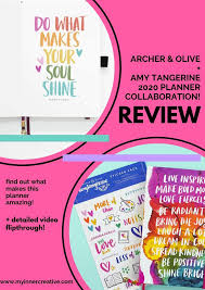Review Archer And Olive Amy Tangerine 2020 Planner Amy Tangerine Planner Bullet Journal Inspiration