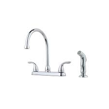 ( make sure you don't turn on faucet) may just be crude or a new o ring is needed. Pfister G136 5000 Polished Chrome Pfirst Series Gooseneck Kitchen Faucet With Sidespray Faucetdirect Com