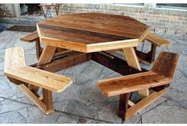 Cedarcreekwoodshop Western Cedar Octagon Picnic Table Wooden Picnic Tables Octagon Picnic Table Octagon Picnic Table Plans