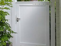 Einzeltor Holzpforte Holz Weiss Mit Sichtschutz Tor Blickdicht Gartentore