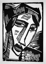 Any shot in a film creates a visual. German Expressionist Woodcuts Karl Schmidt Rottluff German 1884 1976 Pictured Fraukopf Head Of A Woman 1916 German Expressionism Art Woodcut Art