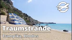 Sie ist die hauptstadt der präfektur dodekanesinseln und kulturelles, sowie finanzielles zentrum der. Tsampika Beach Die Schonsten Strande Auf Rhodos Youtube
