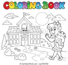 Here's a few you can decorate in this awesome online coloring game. Coloring Book School Cartoons 8 Vector Illustration Canstock