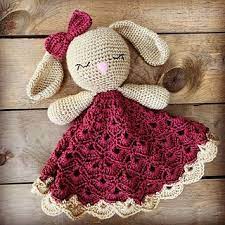 Download Ravelry Heatherjworsley S Rose Bud Rabbit Lovey In 2021 Lovey Pattern Crochet Sheep Crochet Lovey Free Pattern
