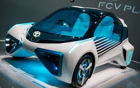 Hd Wallpaper White And Blue Toyota Smart Car Fcv Plus Concept Car 2016 Wallpaper Flare
