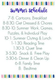 🧩each picture measures 1.5 x 1.5 printed on white 110 lb card stock. Summer Schedule For Kids Free Printable The Chirping Moms