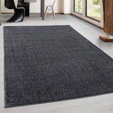 Teppich, rechteckig, 13 mm höhe b/l: Teppich Kurzflor Modern Wohnzimmer Einfarbig Meliert Uni Gunstig Grau Grosse 60x100 Cm
