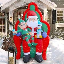 Giant christmas inflatables outdoor, inflatable snowman 20 foot, blow up santa claus 12 ft, ornaments decorations, christmas tree, holiday inflatables for sale. Seasonblow 6 Ft Inflatable Christmas Santa With Elf And Penguin Xmas De Christmas Inflatables Outdoor Xmas Decorations Inflatable Christmas Decorations Outdoor