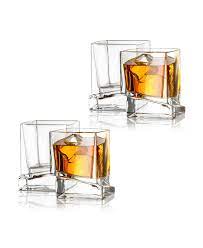 joyjolt carre square whiskey glasses set of 4 reviews glassware drinkware dining macy s whiskey glasses set whiskey glasses whiskey