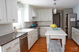 white kitchen overhaul with diy marble