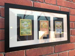 I made myself some pokemon card frames and got so much interest that i decided to make more to share. Framed Starter Pokemon Trading Cards Base Set Bulbasaur Charmander Squirtle By Thatgamer Cool Pokemon Cards Original Pokemon Cards Pokemon Trading Card