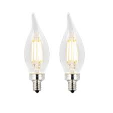 Westinghouse 60w Equivalent Clear Ca11 Dimmable Filament Led Light Bulb 2 Pack 5066000 The Home Depot Led Light Bulb Light Bulb Energy Saving Light Bulbs